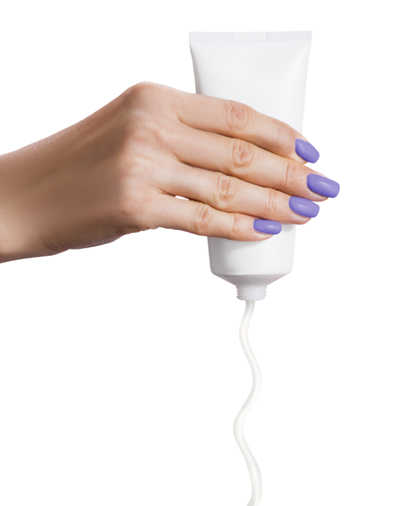 Hand squeezing topical treatment tube