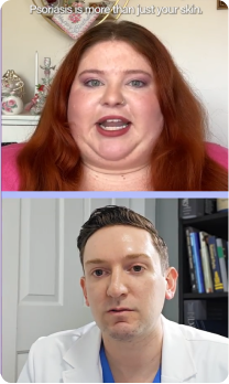 Watch Dr. Walter, dermatologist, and Victoria Voos discuss plaque psoriasis